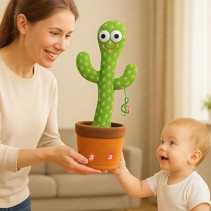 🌵 Best Quality Dancing & Talking Cactus Toy – Interactive Musical Plush