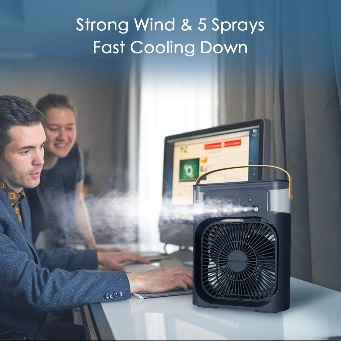 Best Quality Portable USB-Powered Personal Fan (No Battery) With Mist Option